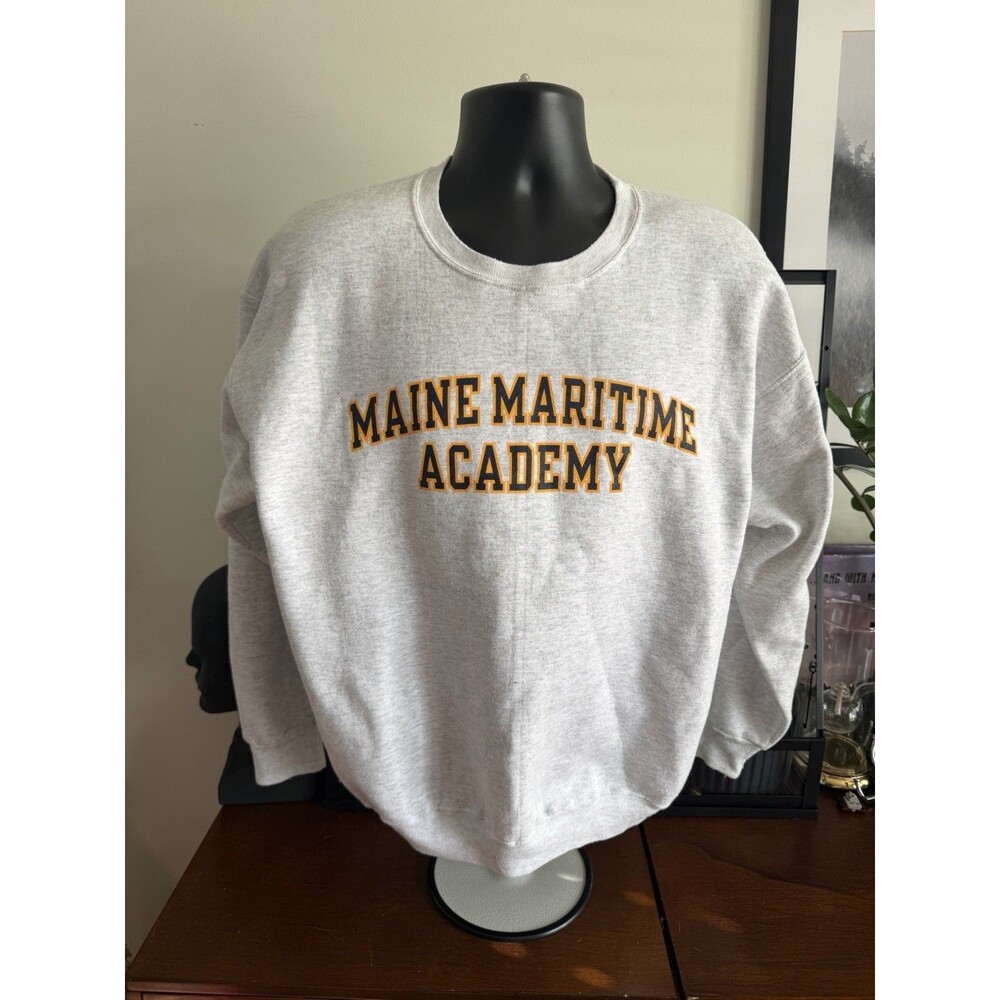 Vintage Champion Maine Maritime Academy Sweatshirt Size Large 90s Navy